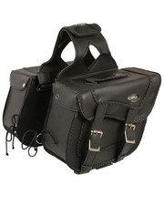 Milwaukee Leather Medium Braided Zip-Off Throw Over Saddle Bag - SH663ZB