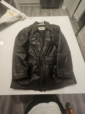 M Julian Wilson Leather Mens Jacket Size Medium. Black Leather