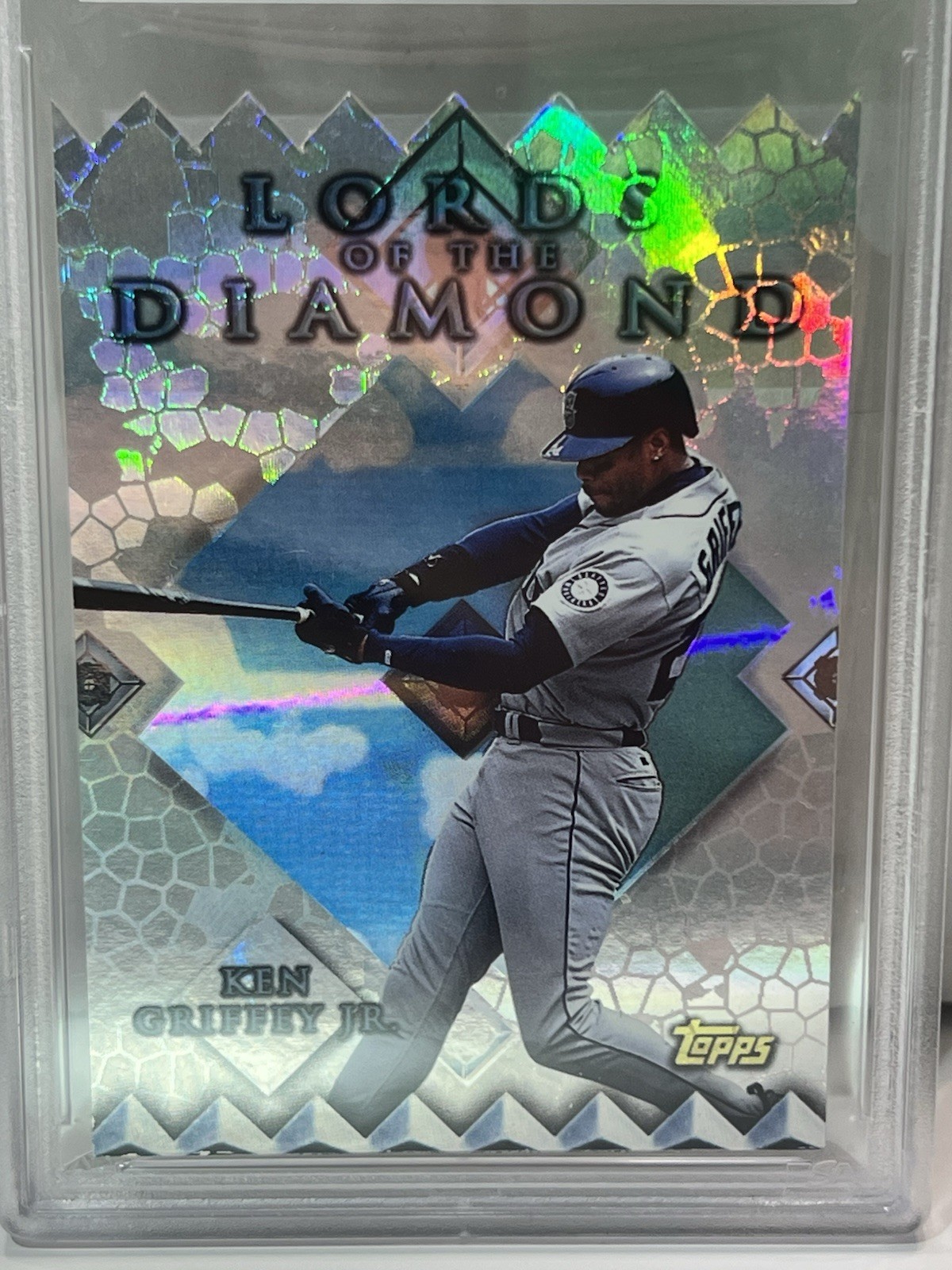 1999 Topps -Ken Griffey Jr. #LD1 Lords Of Diamond Die-cut - PSA 9 view 2