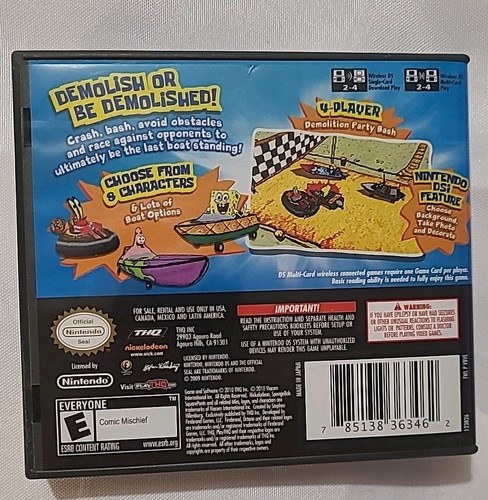 SpongeBob's Boating Bash (Nintendo DS, 2010) - Picture 2 of 6
