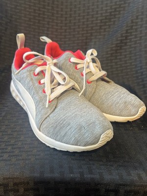 PUMA Women's Gray and Pink Sneakers Size 8 Athletic Shoes Low Top