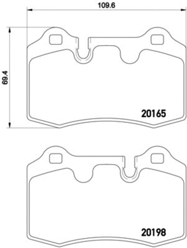 Aston Martin DB9 2005-2014 Brake pad sets Set P/N 2016501
