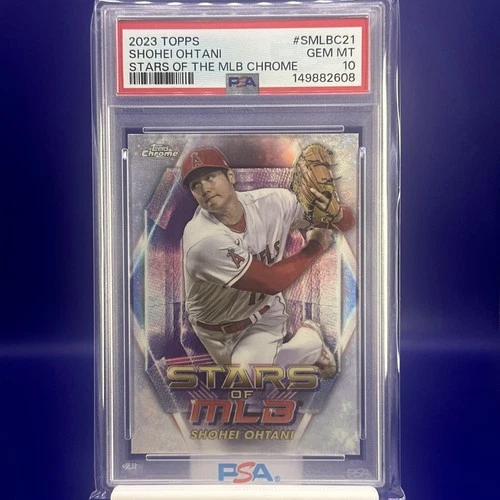2023 TOPPS STARS OF THE MLB CHROME #SMLBC21 SHOHEI OHTANI PSA 10