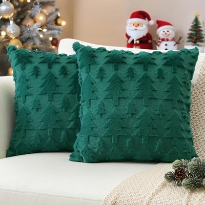  Christmas Throw Pillow Covers 24x24 Inch Set of 2 24'' x 24'' (Pack of 2) Green