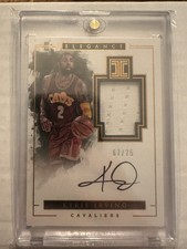 KYRIE IRVING 2016-17 Impeccable Elegance On Card /75 AUTO Jersey Autograph