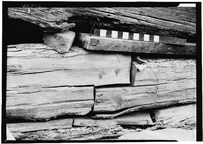 22. Detail - log splice, west elevation - Dogan House, U.S. Route 29 &