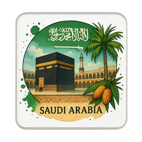 Saudi Arabia Fridge Magnet: Cute Handmade Travel Souvenir Gift - Foto 1 di 5