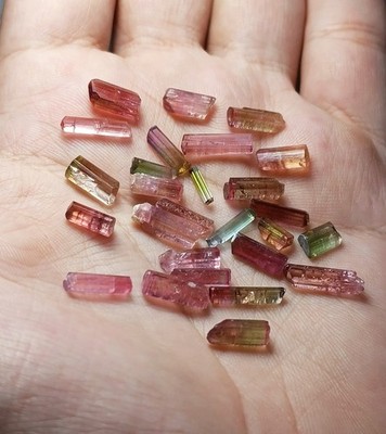 Naturel Top Quality  Bicolor And Multi Color   Tourmaline Lot From Afg