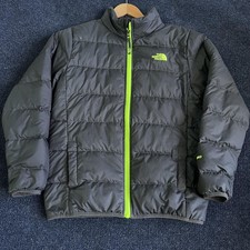 The North Face Jacket Boy Large 14/16 Black 550 Down Puffer Full Zip Winter Coat