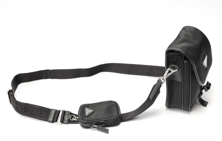 Prada Re-Nylon Saffiano Leather Mini Shoulder Bag Black Used From Japan thumbnail 2