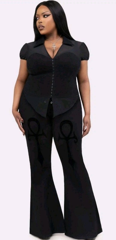 Killstar Umbral Lock Flares 4XL Black Women New Goth