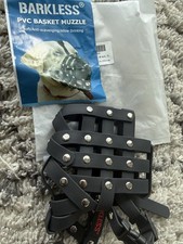 Barkless PVC Basket Muzzle Model N9 S Black for Schnauzer Dogs PVC Material