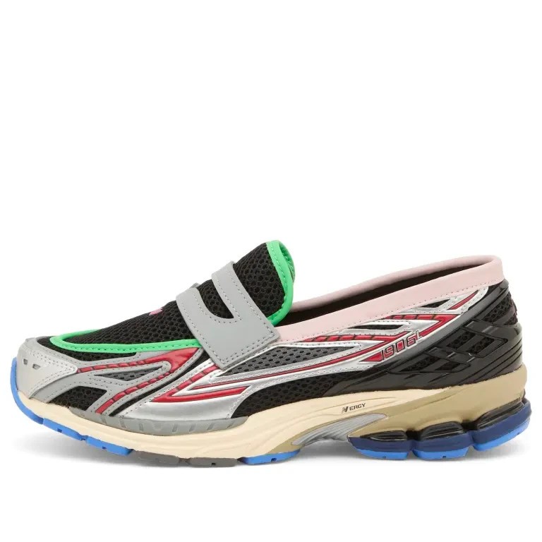 New Balance 1906L Loafer Men's Shoes in Silver Metallic, Black & Fire Cracker