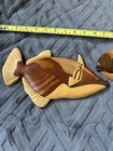 Pair of Wooden Fish Wall Plaques - Fish Wall Plaque Decor Set of 2 — photo 2