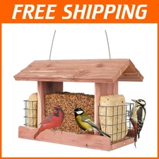 Handcrafted Cedar Bird Feeder for Cardinals & Finches