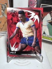 2024 Leaf Soccer #7 Pele - Red Gold Parallel - HOF Brazil World Cup 