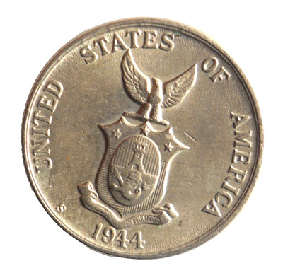 1944 S PHILIPPINES 5 CENTAVOS - Excellent Coin - FREE SHIP - Bin #805