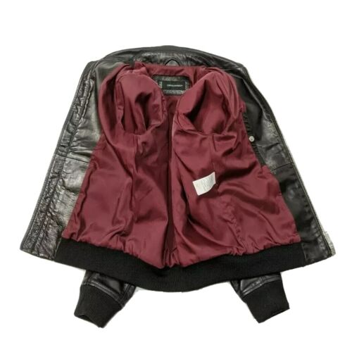 Dsquared2 Mens Pure Pelle Leather Biker Jacket Bomber IT 46 UK 36 RRP £1875 - Picture 4 of 12