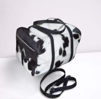 Solo Camping Personalize Cowhide Duffel Overnight Trip Unisex Leather Travel Bag