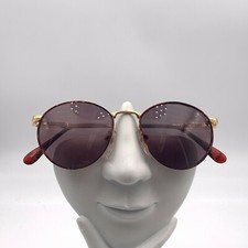 Vintage Peanuts PT-51 Tortoise Gold Metal Oval Sunglasses Hong Kong FRAMES ONLY