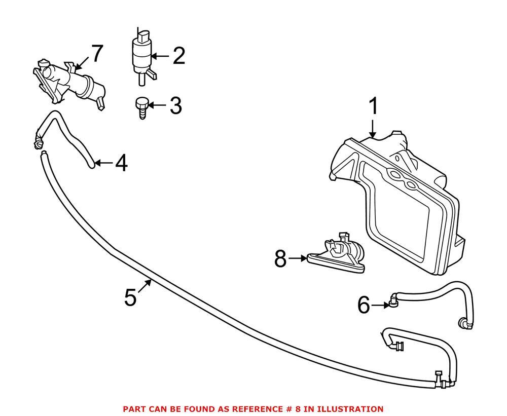 Genuine OEM Front Driver Left Headlight Washer Nozzle For BMW 