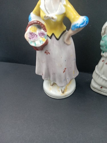 Set of 3 Vintage Porcelain Victorian Lady Figurine's Colorful Made In Japan 5" - Picture 13 of 14