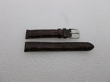 Genuine Michele 16mm Espresso Alligator Watch Band Strap Pre-Owned