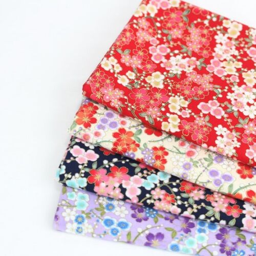 DIY Floral Cotton Fabric Japanese Sakura  Kimono Yukata Curtain Sewing Crafts - Picture 1 of 12