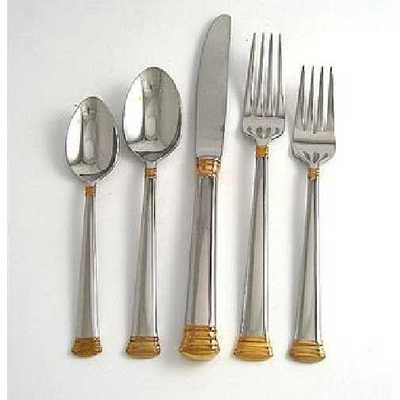 ETERNAL GOLD Lenox 20 pc piece Set for of Stainless 18/10 - Main Image