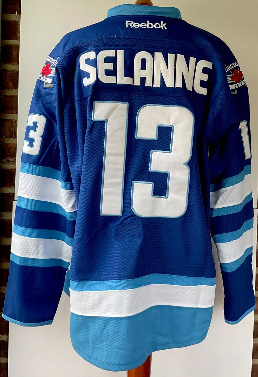 Teemu Selanne White Jersey - Reebok Winnipeg Jets Teemu Selanne