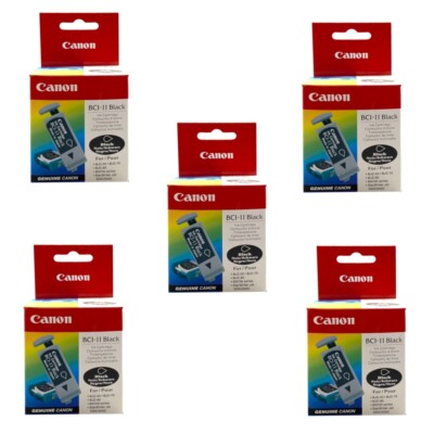 5x Original Canon Tinten Patronen BCI-11 schwarz für BJ-M 40 70 BJC 55 70 80 85