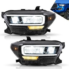 VLAND Full LED Headlights For Toyota Tacoma 2016-2022 2023 Reflector Front Lamps