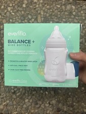 NEW Evenflo Balance  Wide-Neck Bottles, 0M Slow Flow, BPA Free, 3Bottles, 9oz