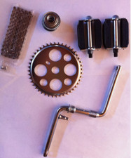 NEW VINTAGE LOWRIDER CRANK PACKAGE FOR 24"/26" CRUISER/LOWRIDER/BMX BICYCLES.