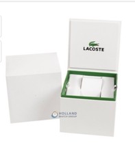 Lacoste Figari Leather Strap White Dial Women's wrist watch 20000542 Ladies Gift