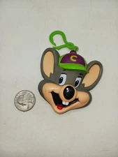 2011 Chuck E Cheese Coin Pouch Keychain Head HTF Prize Show Biz Pizza Promo Clip