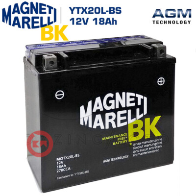 MAGNETBATTERIE MARELLI YTX20L-BS HARLEY DAVIDSON XLH SPORTSTER CUSTOM 883 2002