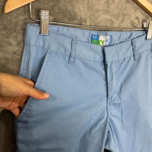 Vintage Roxy Quicksilver LIght Blue Pants Low Rise Flare Chino Women Size 3 - Picture 5 of 12