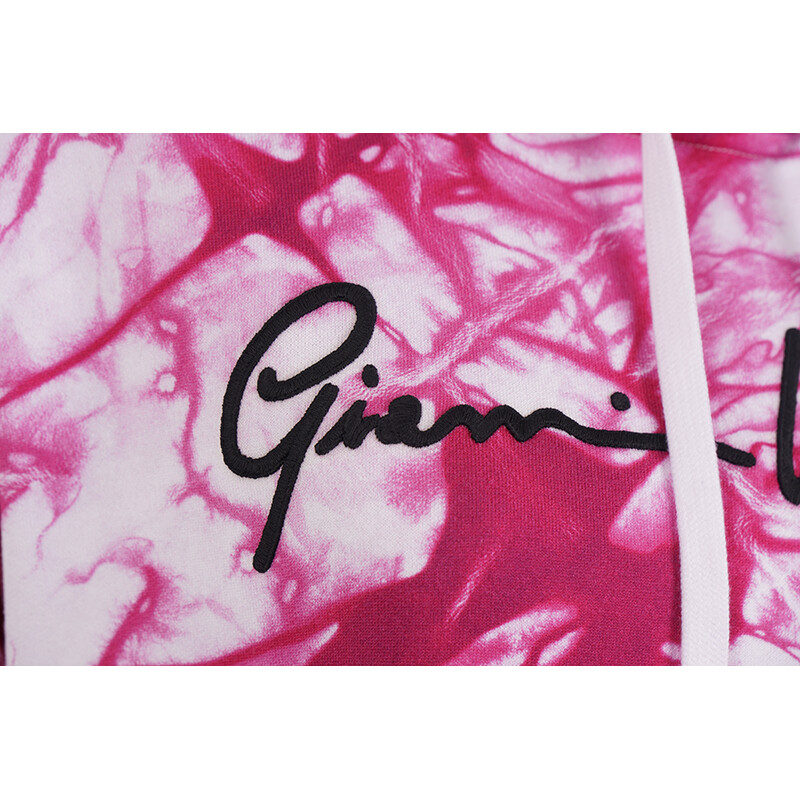 38 NEW $975 VERSACE RUNWAY Womanu0026#039;s PINK TIE DYE Shoulder Pad SWEATSHIRT  TOP XS | eBay