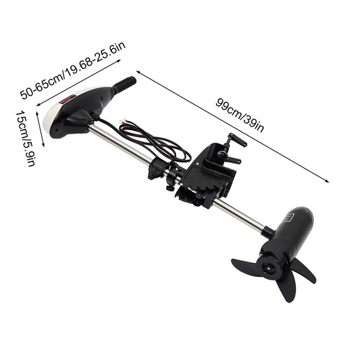 65LB 12V Thrust Electric Outboard Trolling Motor Fishing Boat Engine Brush Motor - Picture 5 of 20