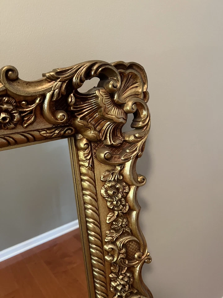 Vintage Hollywood Regency Wall Hanging MIRROR Gold Gilded 32 x 44x5 PICKUP ONLY - Image 2 of 4