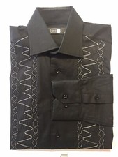 Dergi Newline Men s Dress Shirt Long Sleeve Black Embroidered S
