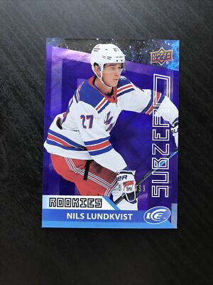 2021-22 Upper Deck UD Ice Sub Zero Rookies #SZ-39 Nils Lundkvist /999 Rangers RC