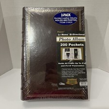 2-Pack Pioneer Bi-Directional Leather 200 Pocket Photo Album 4"x6" Panoramic
