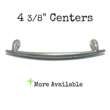 Vintage Drawer Pull 4 3/8" centers Mid Century Modern Chrome Atomic Handle 51b