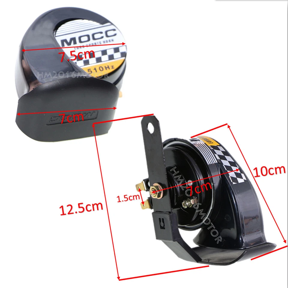 Motorcycle 12V 510Hz Horn Loud For Honda CBR600 F2 F3 F4 F4I 600RR 900RR 1000RR - Image 2 of 4