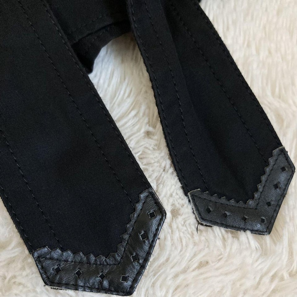 Burberry Blue Label Belted Trench Coat Black Cotton Nova Check Size 38