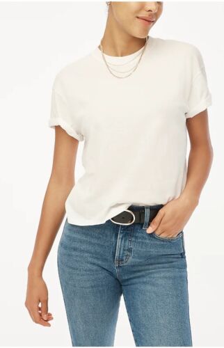 Nwt J. Crew Factory Relaxed Short Sleeve Tee Shirt 100% Cotton Size Large White