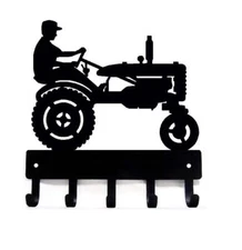 Tractor & Farmer Key Rack - Homestead Charm - Made in USA