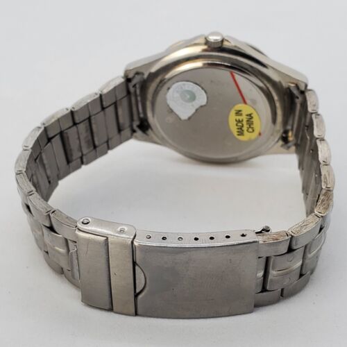Calvin Hill Men's Watch 40MM Blue Dial Silver Tone Bracelet Case 7" New Battery - Picture 7 of 13